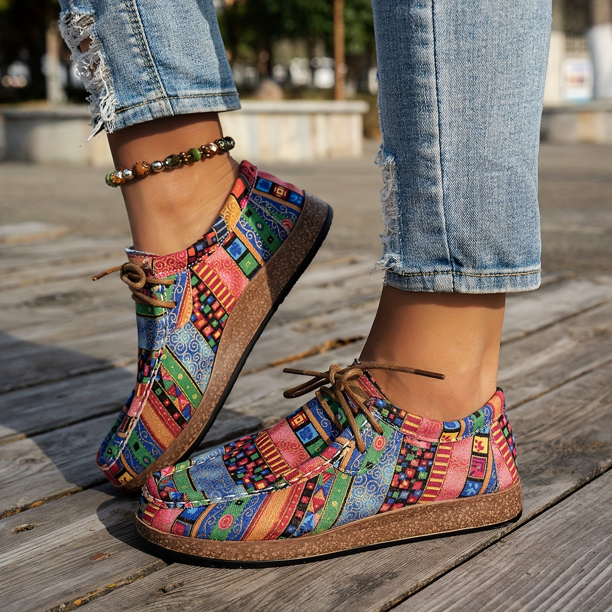 Zapatos Patchwork Bohemios – Comodidad con Carácter