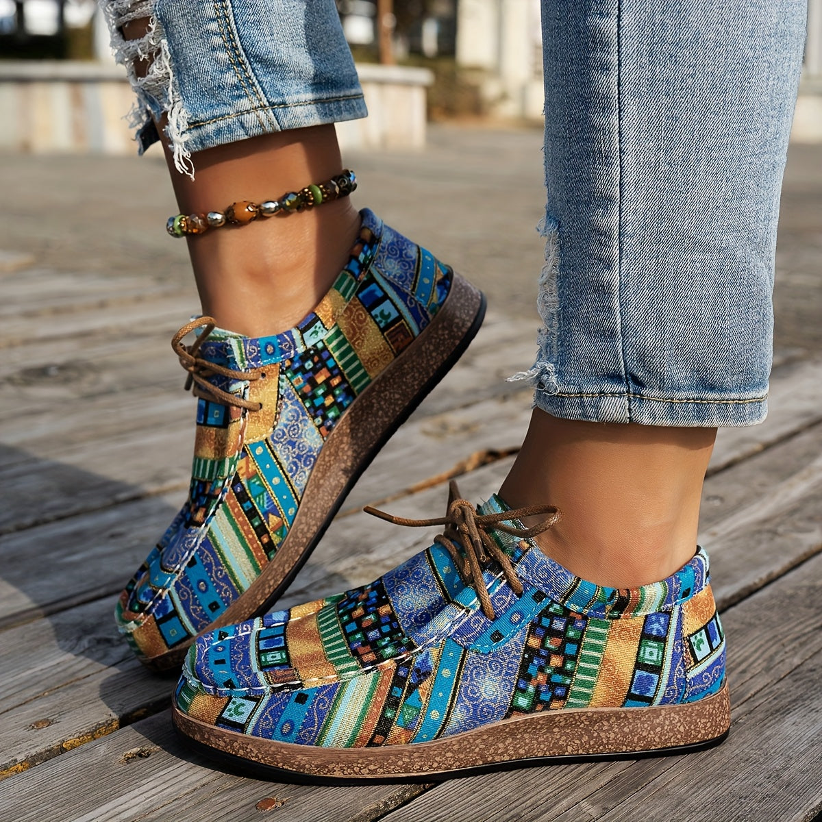 Zapatos Patchwork Bohemios – Comodidad con Carácter