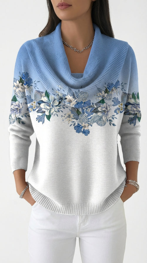 Alora | Suéter floral con escote suave