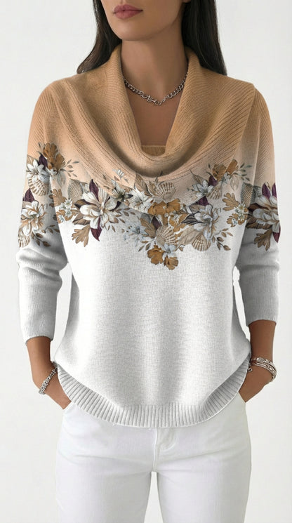 Alora | Suéter floral con escote suave