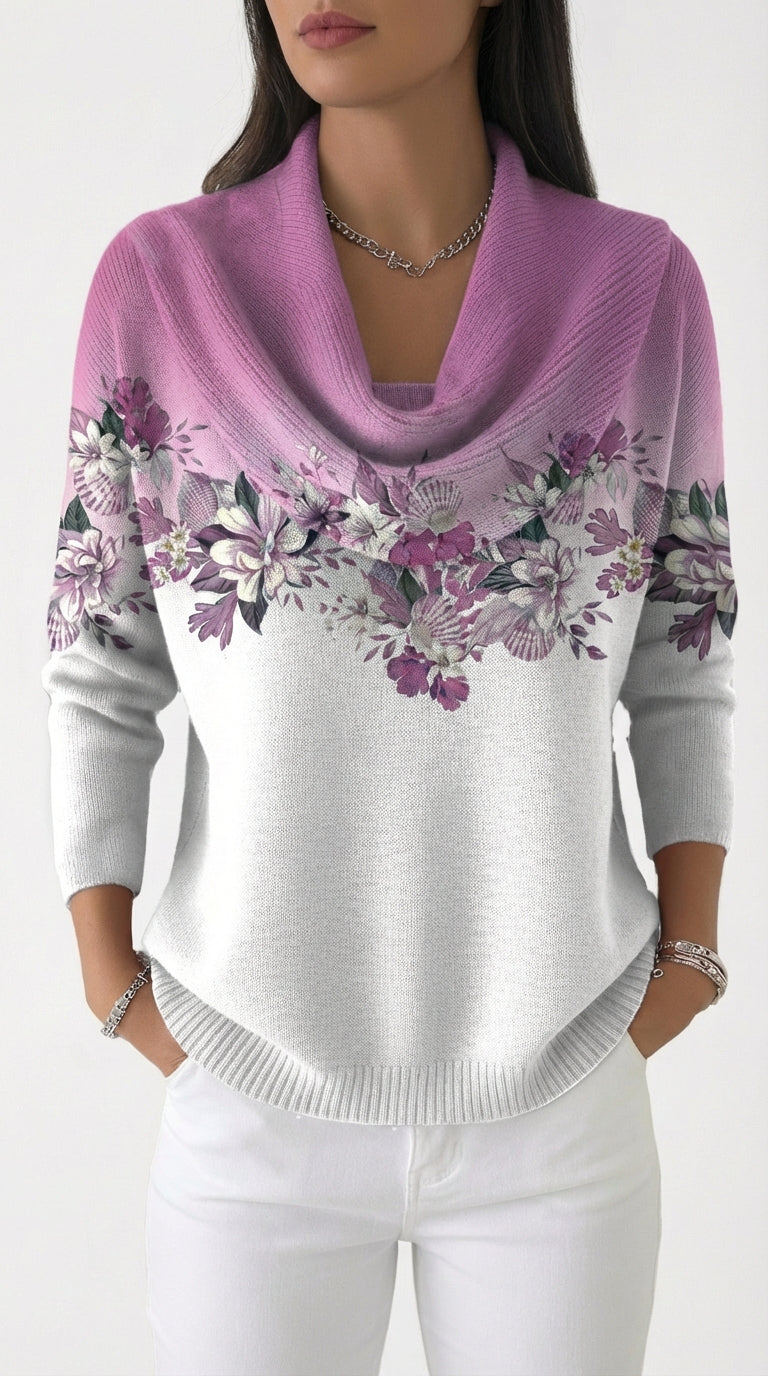 Alora | Suéter floral con escote suave