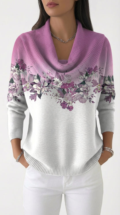 Alora | Suéter floral con escote suave