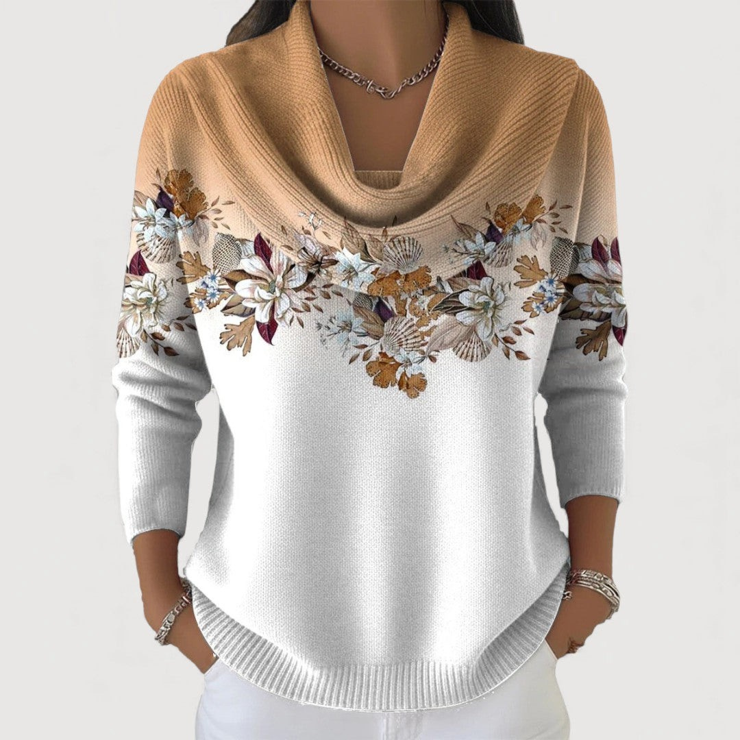 Amalia™ | Jersey floral de cuello suave
