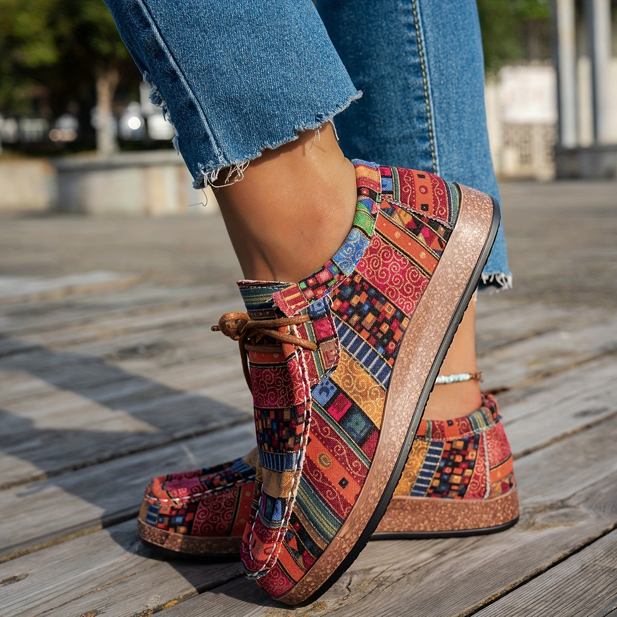 Zapatos Patchwork Bohemios – Comodidad con Carácter