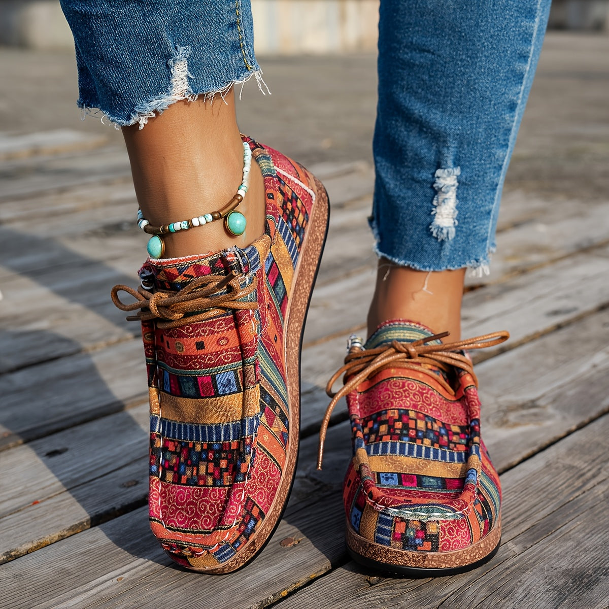 Zapatos Patchwork Bohemios – Comodidad con Carácter
